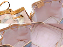 Load image into Gallery viewer, LOUIS VUITTON ルイヴィトン ナノノエ ミニショルダーバッグ N60052 ダミエアズールキャンバス レザー ベージュ 美品 中古 4b005127