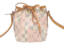 Load image into Gallery viewer, LOUIS VUITTON ルイヴィトン ナノノエ ミニショルダーバッグ N60052 ダミエアズールキャンバス レザー ベージュ 美品 中古 4b005127