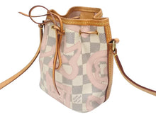 Load image into Gallery viewer, LOUIS VUITTON ルイヴィトン ナノノエ ミニショルダーバッグ N60052 ダミエアズールキャンバス レザー ベージュ 美品 中古 4b005127
