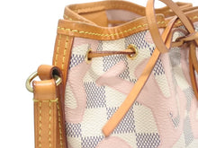 Load image into Gallery viewer, LOUIS VUITTON ルイヴィトン ナノノエ ミニショルダーバッグ N60052 ダミエアズールキャンバス レザー ベージュ 美品 中古 4b005127