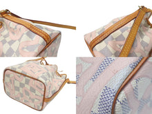 Load image into Gallery viewer, LOUIS VUITTON ルイヴィトン ナノノエ ミニショルダーバッグ N60052 ダミエアズールキャンバス レザー ベージュ 美品 中古 4b005127