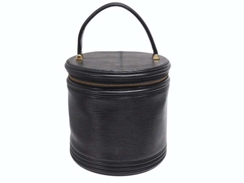 LOUIS VUITTON ルイヴィトン カンヌ エピ ノワール ハンドバッグ M48032 エピレザー ブラック ゴールド金具 美品 中古 4b005128