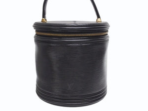 LOUIS VUITTON ルイヴィトン カンヌ エピ ノワール ハンドバッグ M48032 エピレザー ブラック ゴールド金具 美品 中古 4b005128
