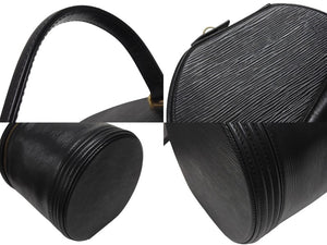 LOUIS VUITTON ルイヴィトン カンヌ エピ ノワール ハンドバッグ M48032 エピレザー ブラック ゴールド金具 美品 中古 4b005128