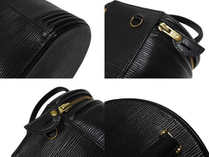 LOUIS VUITTON ルイヴィトン カンヌ エピ ノワール ハンドバッグ M48032 エピレザー ブラック ゴールド金具 美品 中古 4b005128