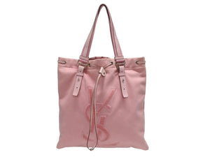 YVES SAINT LAURENT イヴ サンローラン トートバッグ カハラトート 121631 002122 キャンバス レザー ピンク 良品 中古 4b005131 