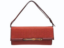 Load image into Gallery viewer, GUCCI グッチ ミニショルダーバッグ ハンドバッグ 2way バンブー 117594 GGキャンバス ワインレッド 美品 中古 4b005134