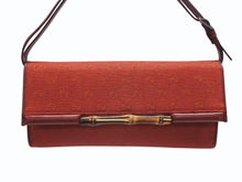 Load image into Gallery viewer, GUCCI グッチ ミニショルダーバッグ ハンドバッグ 2way バンブー 117594 GGキャンバス ワインレッド 美品 中古 4b005134
