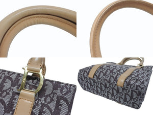 Christian Dior クリスチャンディオール トロッター トートバッグ キャンバス レザー ブラウン 美品 中古 4b005140