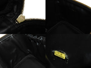 極美品 CHANEL シャネル ハンドバッグ バニティバッグ ココマーク 7番台 キャビアスキン ブラック ゴールド金具 中古 4b005141