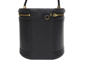 LOUIS VUITTON ルイヴィトン カンヌ エピ ノワール ハンドバッグ M48032 エピレザー ブラック ゴールド金具 美品 中古 4b005142