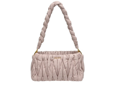 極美品 MIUMIU ミュウミュウ ワンショルダーバッグ マテラッセ 5BC022 ピンク レザー ゴールド金具 中古 4b005143