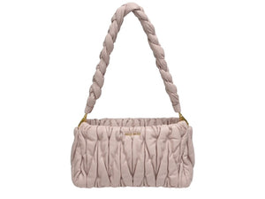 極美品 MIUMIU ミュウミュウ ワンショルダーバッグ マテラッセ 5BC022 ピンク レザー ゴールド金具 中古 4b005143