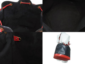LOUIS VUITTON ルイヴィトン ショルダーバッグ エピ ノエ M44017 エピレザー バイカラー カスティリアンレッド ノワール 美品 中古 4b005144