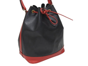 LOUIS VUITTON ルイヴィトン ショルダーバッグ エピ ノエ M44017 エピレザー バイカラー カスティリアンレッド ノワール 美品 中古 4b005144