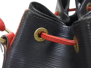 LOUIS VUITTON ルイヴィトン ショルダーバッグ エピ ノエ M44017 エピレザー バイカラー カスティリアンレッド ノワール 美品 中古 4b005144