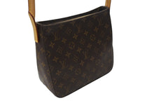 Load image into Gallery viewer, LOUIS VUITTON ルイヴィトン ルーピングMM ワンショルダーバッグ M51146 モノグラム PVC レザー ブラウン ゴールド金具 美品 中古 4b005146