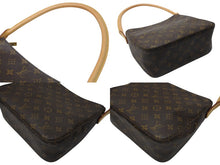 Load image into Gallery viewer, LOUIS VUITTON ルイヴィトン ルーピングMM ワンショルダーバッグ M51146 モノグラム PVC レザー ブラウン ゴールド金具 美品 中古 4b005146