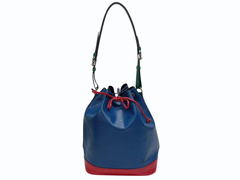LOUIS VUITTON ルイヴィトン ショルダーバッグ エピ ノエ M44082 エピレザー ブルー レッド グリーン 美品 中古 4b005147