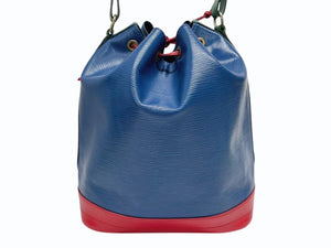 LOUIS VUITTON ルイヴィトン ショルダーバッグ エピ ノエ M44082 エピレザー ブルー レッド グリーン 美品 中古 4b005147