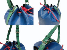Load image into Gallery viewer, LOUIS VUITTON ルイヴィトン ショルダーバッグ エピ ノエ M44082 エピレザー ブルー レッド グリーン 美品 中古 4b005147