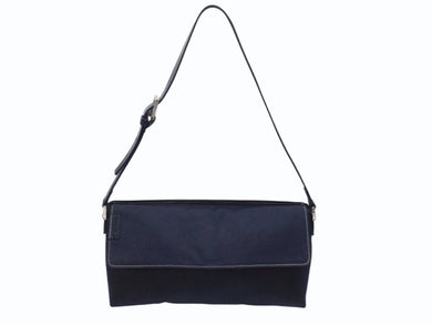 FENDI フェンディ ワンショルダーバッグ 16070 キャンバス レザー ネイビー シルバー金具 イタリア製 美品 中古 4b005150