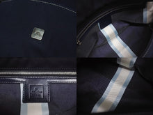 Load image into Gallery viewer, FENDI フェンディ ワンショルダーバッグ 16070 キャンバス レザー ネイビー シルバー金具 イタリア製 美品 中古 4b005150