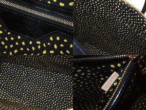 LOUIS VUITTON ルイヴィトン 草間彌生 ロックイットMM ジョーヌ M91398 モノグラムヴェルニ ドットインフィニティ 美品 中古 4b005151