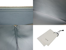 Load image into Gallery viewer, CELINE セリーヌ クラッチバッグ ミニバッグ イタリア製 レザー ブルー ブラック ゴールド金具 美品 中古 4b005153