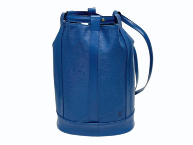 LOUIS VUITTON ルイヴィトン ショルダーバッグ ランドネGM M43085 ゴールド金具 ブルー エピレザー 美品 中古 4b005154