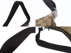 GUCCI グッチ ショルダーバッグ ワンショルダーバッグ 122790 1956 GGキャンバス レザー ベージュ シルバー金具 美品 中古 4b005158