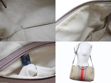 Load image into Gallery viewer, GUCCI グッチ ショルダーバッグ ハンドバッグ 2way 247205 GGキャンバス レザー ベージュ ライトパープル 美品 中古 4b005159
