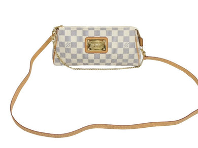 極美品 LOUIS VUITTON ルイヴィトン ダミエ アズール エヴァ 2WAY ハンド ショルダー バッグ N55214 中古 4b005160
