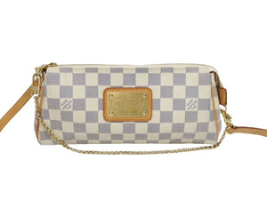 極美品 LOUIS VUITTON ルイヴィトン ダミエ アズール エヴァ 2WAY ハンド ショルダー バッグ N55214 中古 4b005160