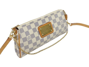 極美品 LOUIS VUITTON ルイヴィトン ダミエ アズール エヴァ 2WAY ハンド ショルダー バッグ N55214 中古 4b005160