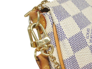 極美品 LOUIS VUITTON ルイヴィトン ダミエ アズール エヴァ 2WAY ハンド ショルダー バッグ N55214 中古 4b005160