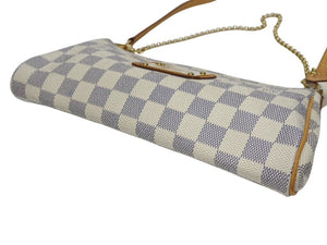 極美品 LOUIS VUITTON ルイヴィトン ダミエ アズール エヴァ 2WAY ハンド ショルダー バッグ N55214 中古 4b005160