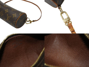 LOUIS VUITTON ルイヴィトン パピヨン30 ハンドバッグ M51385 筒型 モノグラムキャンバス ブラウン 美品 中古 4b005161
