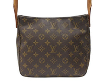 Load image into Gallery viewer, LOUIS VUITTON ルイヴィトン モノグラム ルーピングMM ワンショルダーバッグ M51146 PVC レザー ブラウン ゴールド金具 美品 中古 4b005162