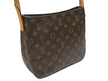 Load image into Gallery viewer, LOUIS VUITTON ルイヴィトン モノグラム ルーピングMM ワンショルダーバッグ M51146 PVC レザー ブラウン ゴールド金具 美品 中古 4b005162
