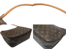 Load image into Gallery viewer, LOUIS VUITTON ルイヴィトン モノグラム ルーピングMM ワンショルダーバッグ M51146 PVC レザー ブラウン ゴールド金具 美品 中古 4b005162