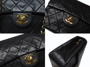 CHANEL シャネル ミニマトラッセ17 Sフラップ Sチェーンショルダーバッグ 0番台 ラムスキン ココマーク ブラック 美品 中古 4b005163