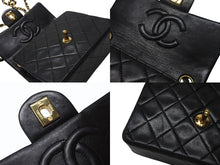 Load image into Gallery viewer, CHANEL シャネル ミニマトラッセ17 Sフラップ Sチェーンショルダーバッグ 0番台 ラムスキン ココマーク ブラック 美品 中古 4b005163