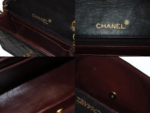 CHANEL シャネル ミニマトラッセ17 Sフラップ Sチェーンショルダーバッグ 0番台 ラムスキン ココマーク ブラック 美品 中古 4b005163