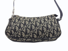 Load image into Gallery viewer, Christian Dior クリスチャンディオール トロッター ワンショルダーバッグ キャンバス レザー ネイビー 美品 中古 4b005164