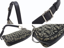 Load image into Gallery viewer, Christian Dior クリスチャンディオール トロッター ワンショルダーバッグ キャンバス レザー ネイビー 美品 中古 4b005164