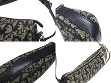 Load image into Gallery viewer, Christian Dior クリスチャンディオール トロッター ワンショルダーバッグ キャンバス レザー ネイビー 美品 中古 4b005164