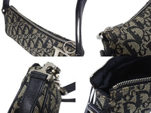 Load image into Gallery viewer, Christian Dior クリスチャンディオール トロッター ワンショルダーバッグ キャンバス レザー ネイビー 美品 中古 4b005164