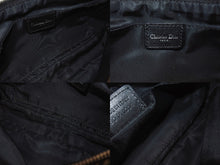 Load image into Gallery viewer, Christian Dior クリスチャンディオール トロッター ワンショルダーバッグ キャンバス レザー ネイビー 美品 中古 4b005164