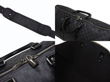 Load image into Gallery viewer, LOUISVUITTON ルイヴィトン キーポルバンドリエール55 ボストンバッグ N41413 ダミエグラフィット キャンバス ブラック 美品 中古 4b005166